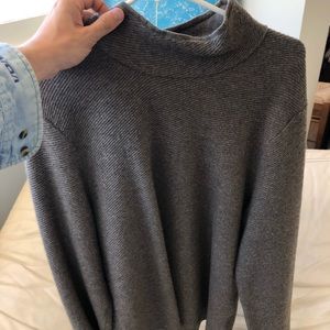 Men Club Monaco Knit Mockneck Sweater Light Brown